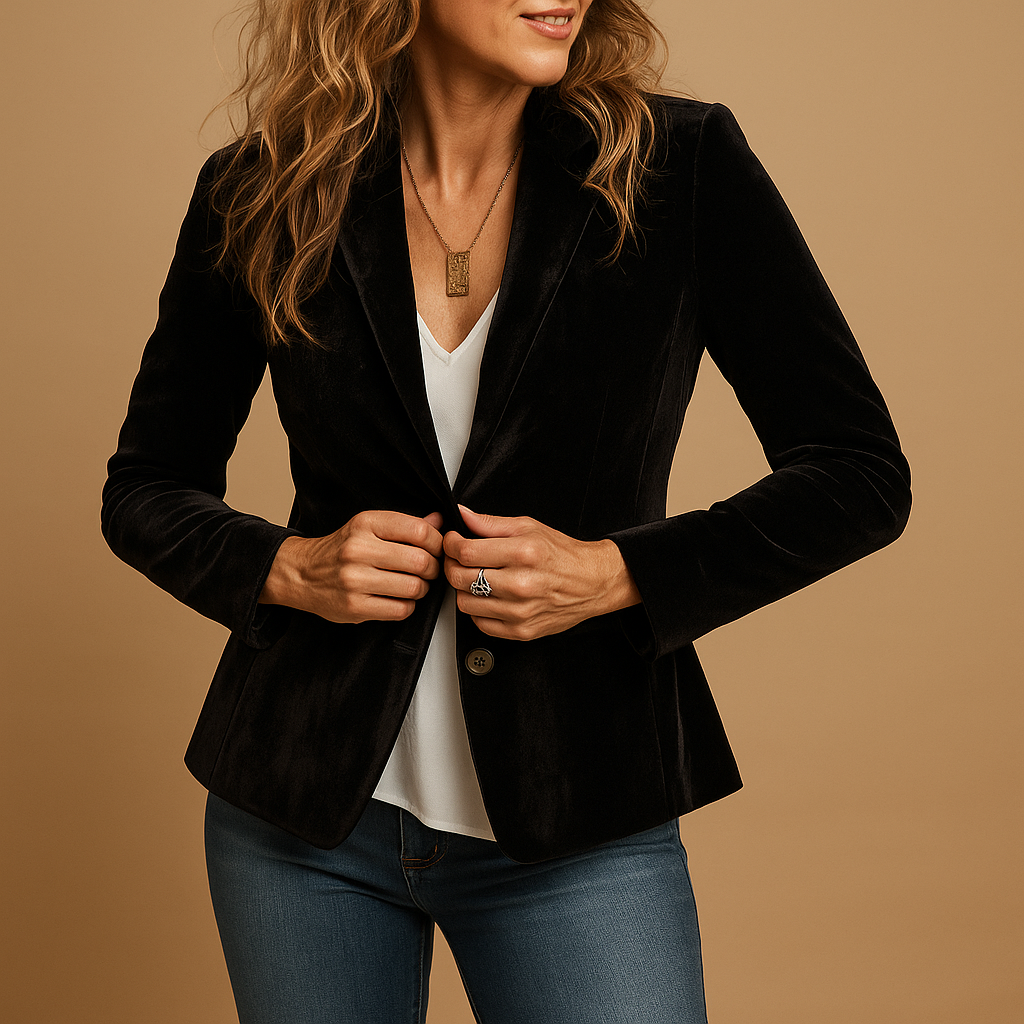 Retro slim-fit blazer for women | Brielle - Nocini