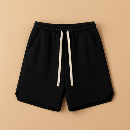 Men’s retro sport shorts with loose fit and elastic waistband in green, blue, gray, khaki, and black — perfect for sports, leisure, and outdoor activities.