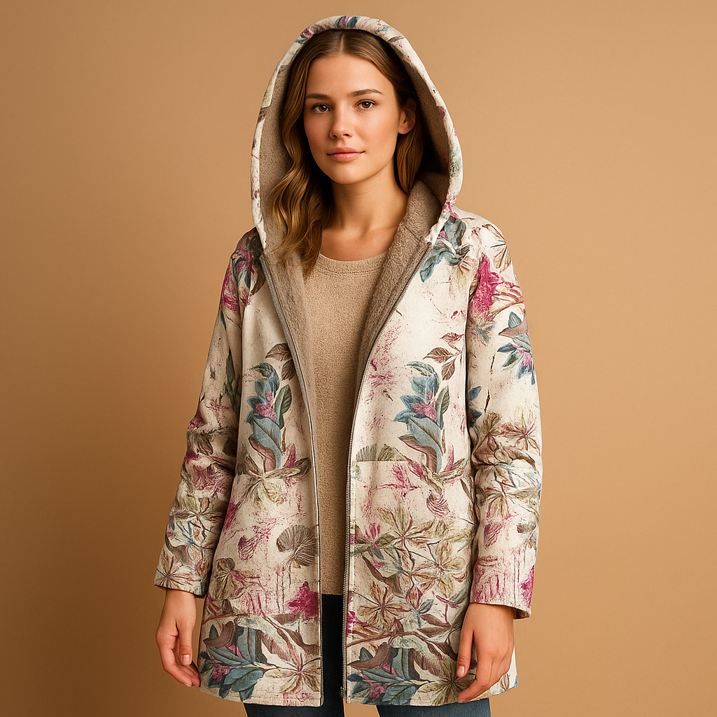 Reversible thermal hooded jacket for women | Mira - Nocini