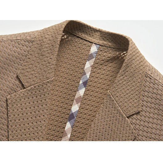Image of Rhys | Men's Textured Lightweight Single-Breasted Blazer