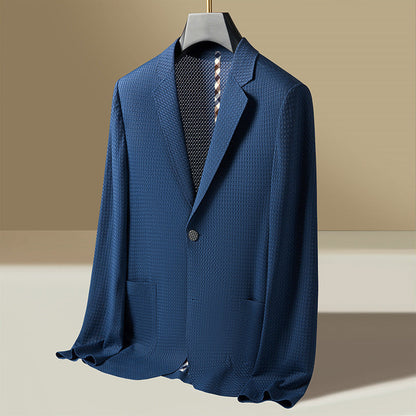 Image of Rhys | Men's Textured Lightweight Single-Breasted Blazer