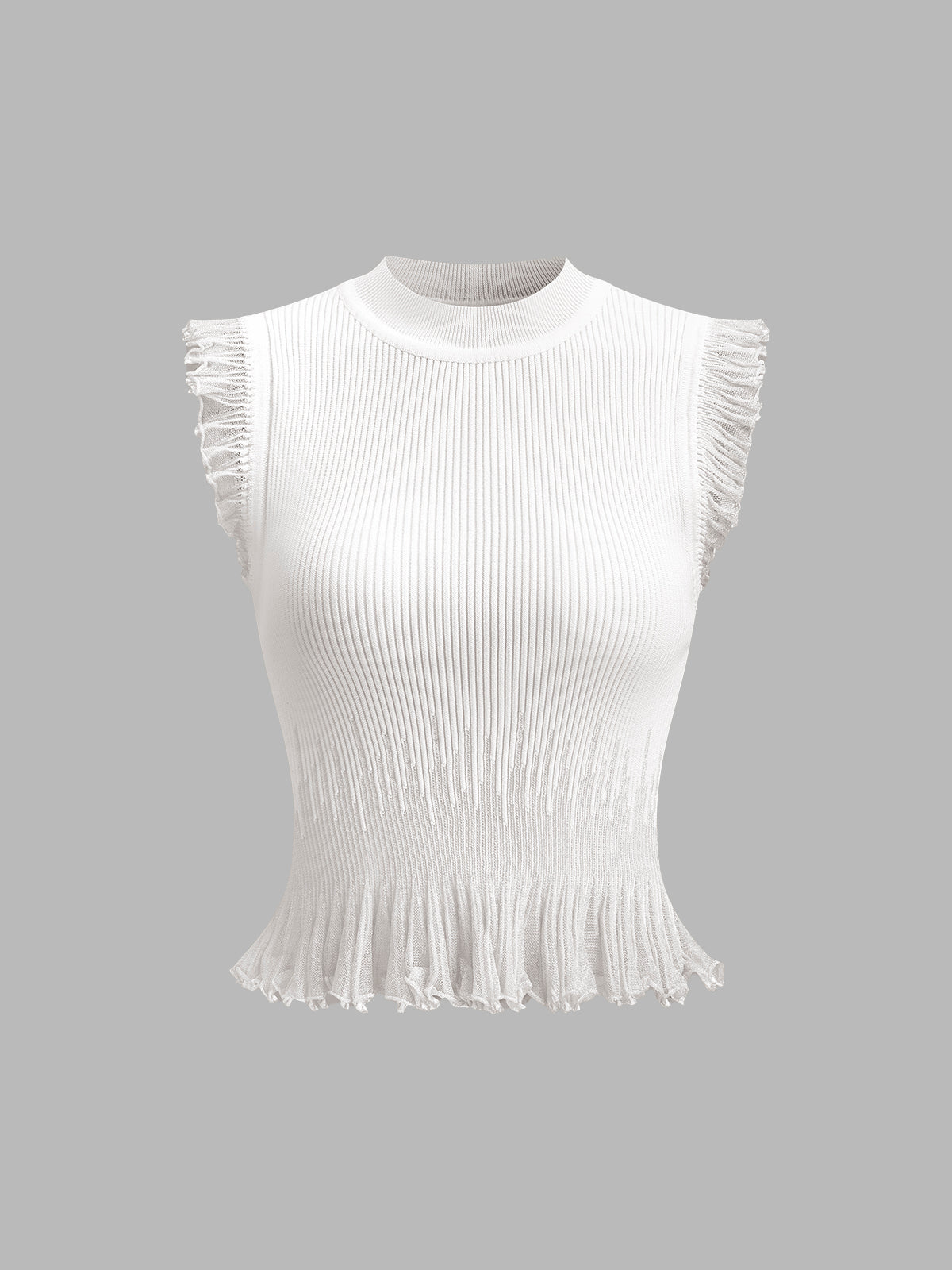 Textured Crew Neck Women's Blouse