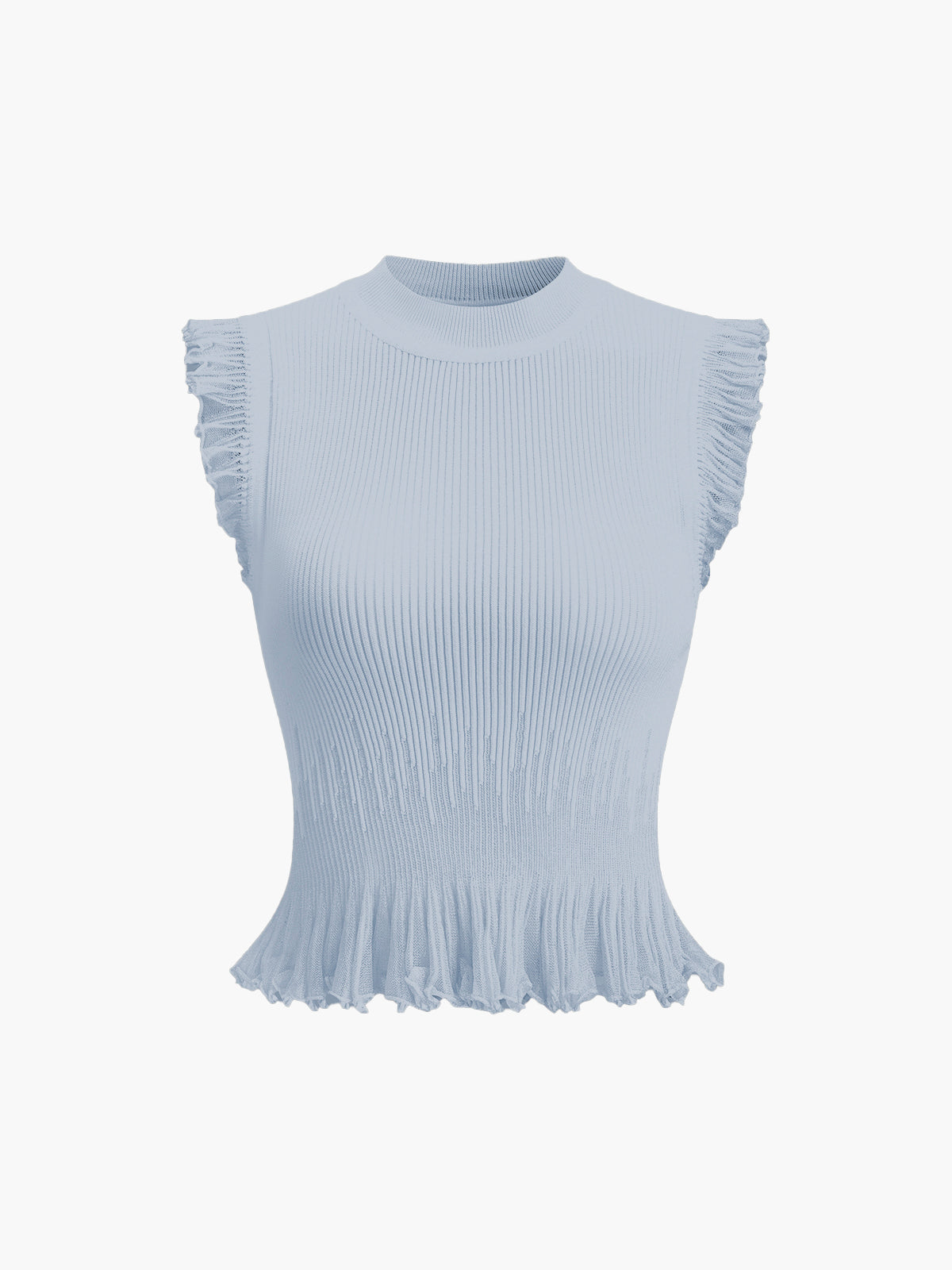 Textured Crew Neck Women's Blouse