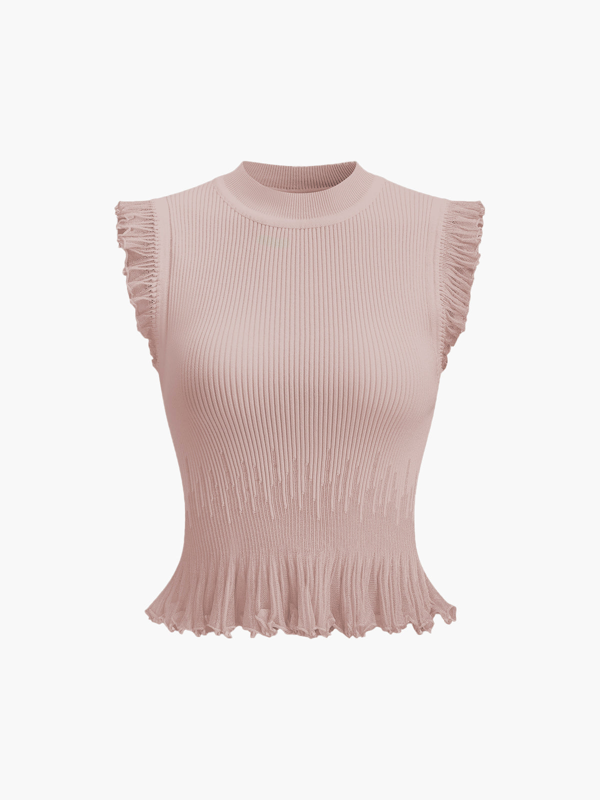 Textured Crew Neck Women's Blouse