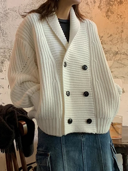 Textured Crew Neck Winter Jacket