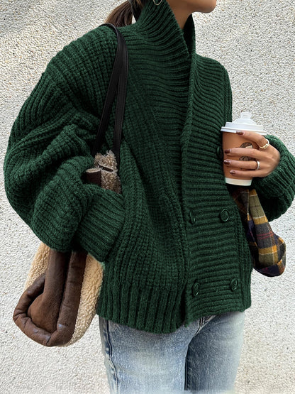 Textured Crew Neck Winter Jacket