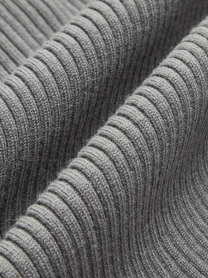 Textured Crew Neck Fit Cardigan