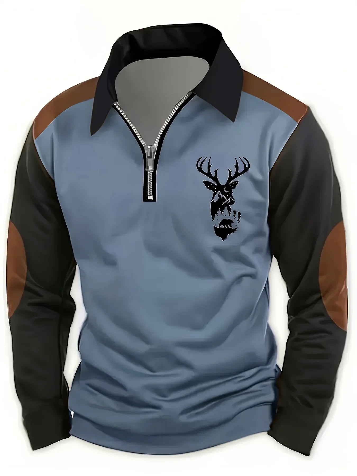 Men's Casual Half Zip Fleece Sweater - Olytrend
