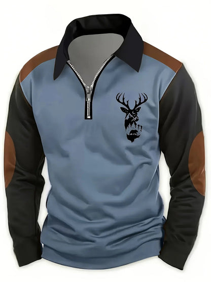 Men's Casual Half Zip Fleece Sweater - Olytrend