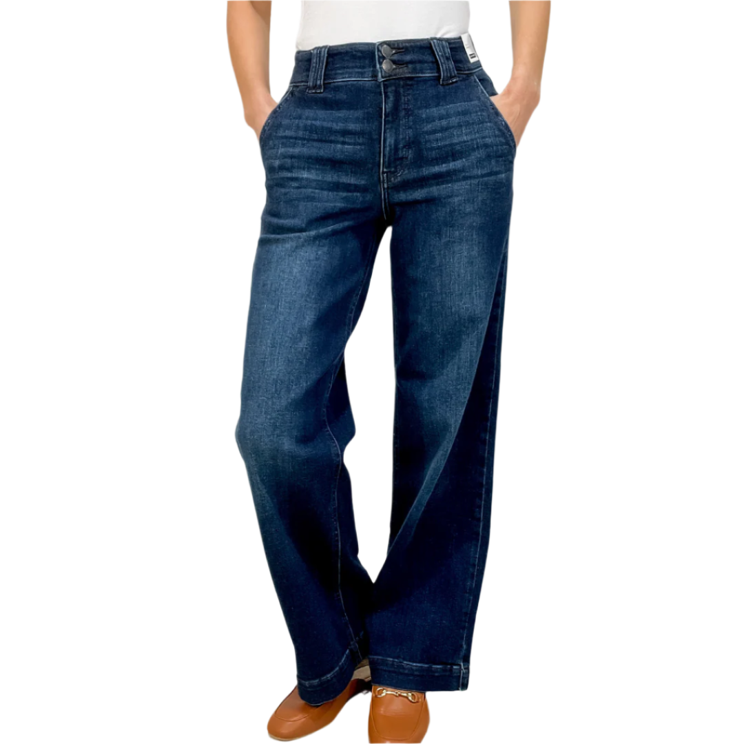 Comfortable High Waist Wide Leg Women's Jeans - Olytrend