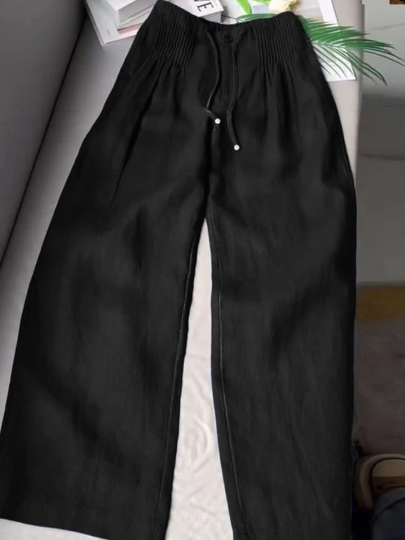 Comfortable Women's High Rise Wide Leg Trousers - Olytrend