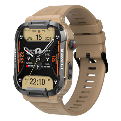 Robust Smartwatch for Men - IronPulse X1-Beige-Nora Luxe