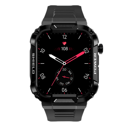 Robust Smartwatch for Men - IronPulse X1-Black-Nora Luxe