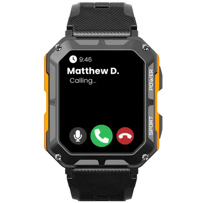 Robust Smartwatch with Heart Rate Monitor & Step Counter - EnduranceX-Black-Nora Luxe