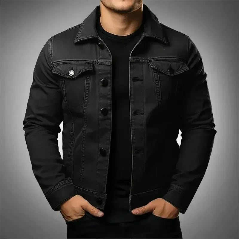 Classic Cotton Men's Denim Jacket - Pexav