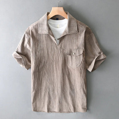 Relaxed Fit Casual Short Sleeve Men's Shirt - Olytrend