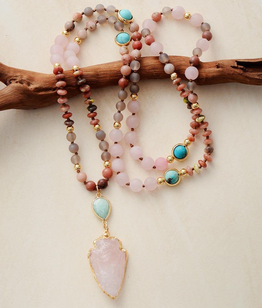 Natural Gemstone Guardian Necklace - Pexav
