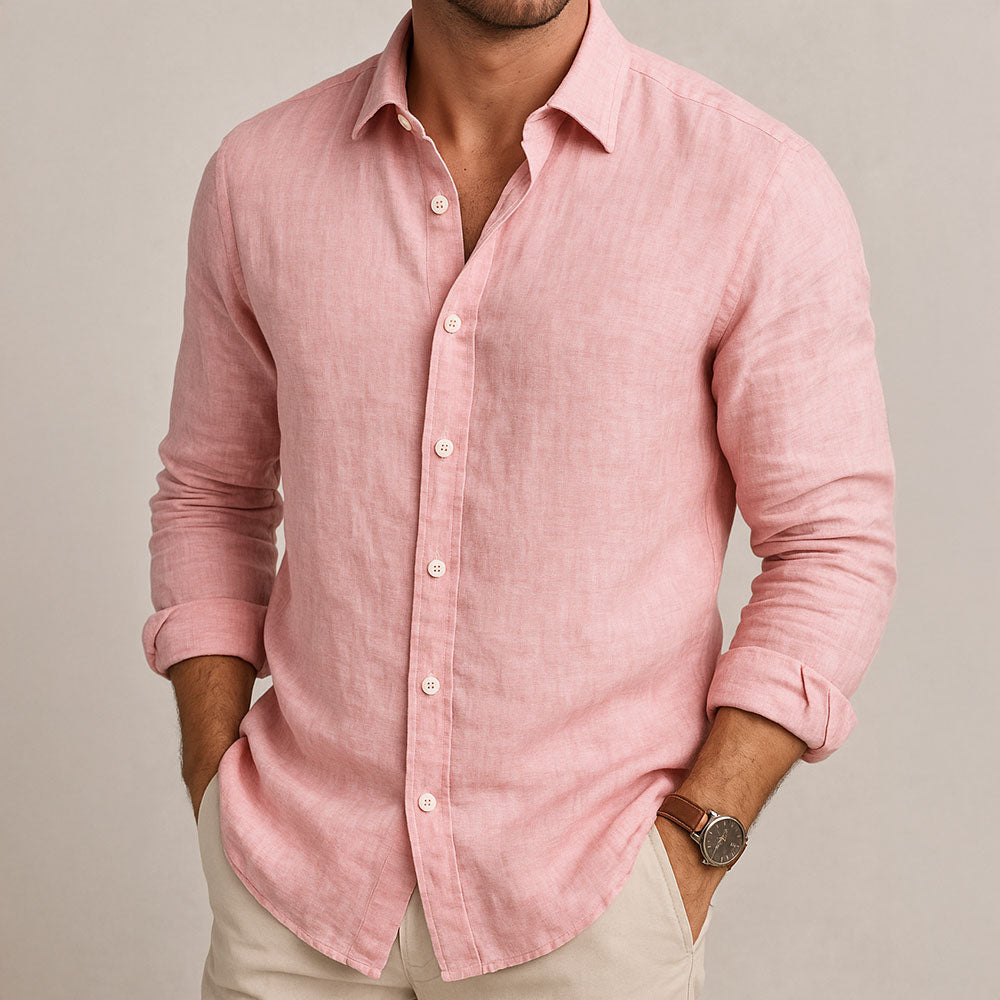 Classic Fit Casual Button Down Shirt for Men