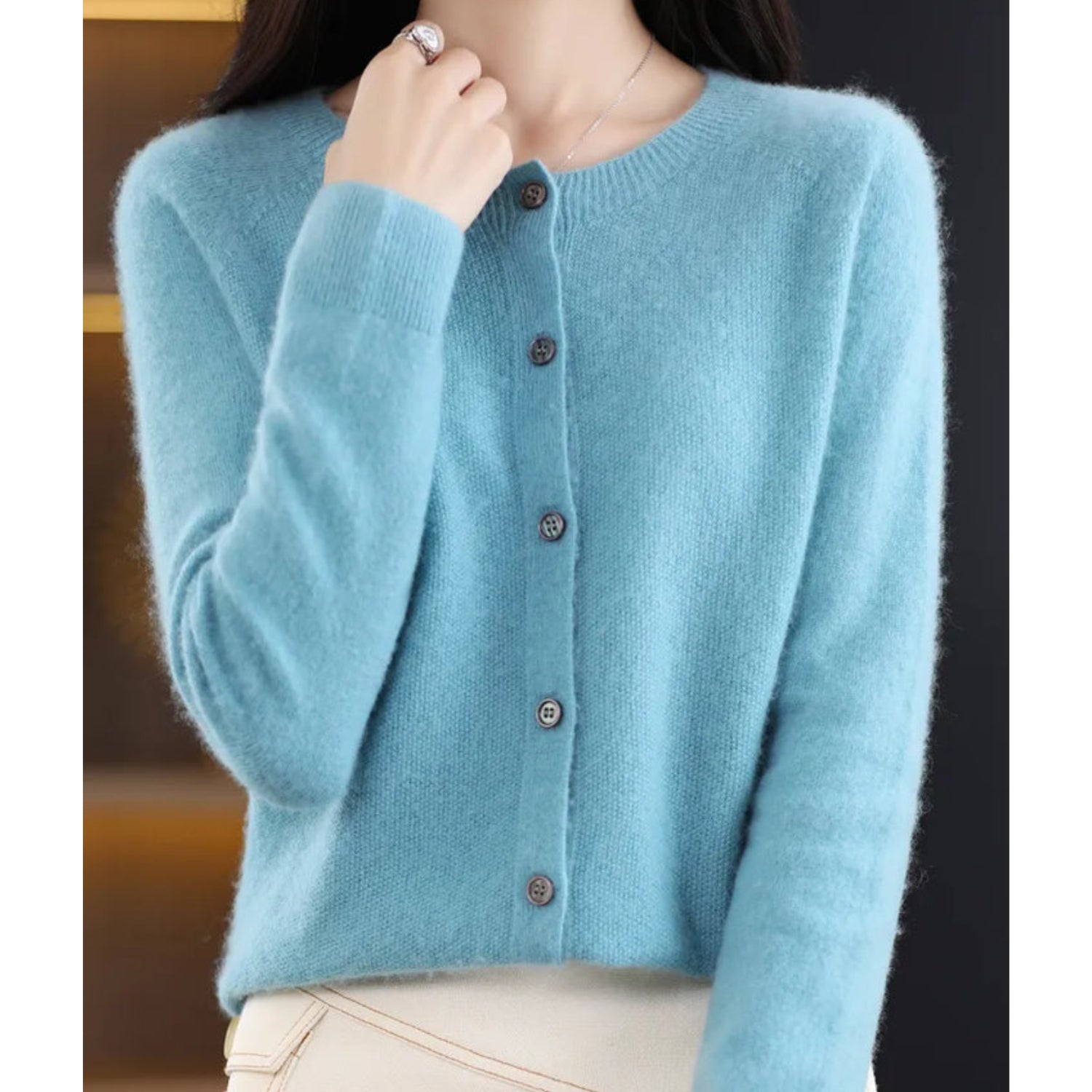 Image of Rosemary | Women's Button-Down Fitted Cardigan