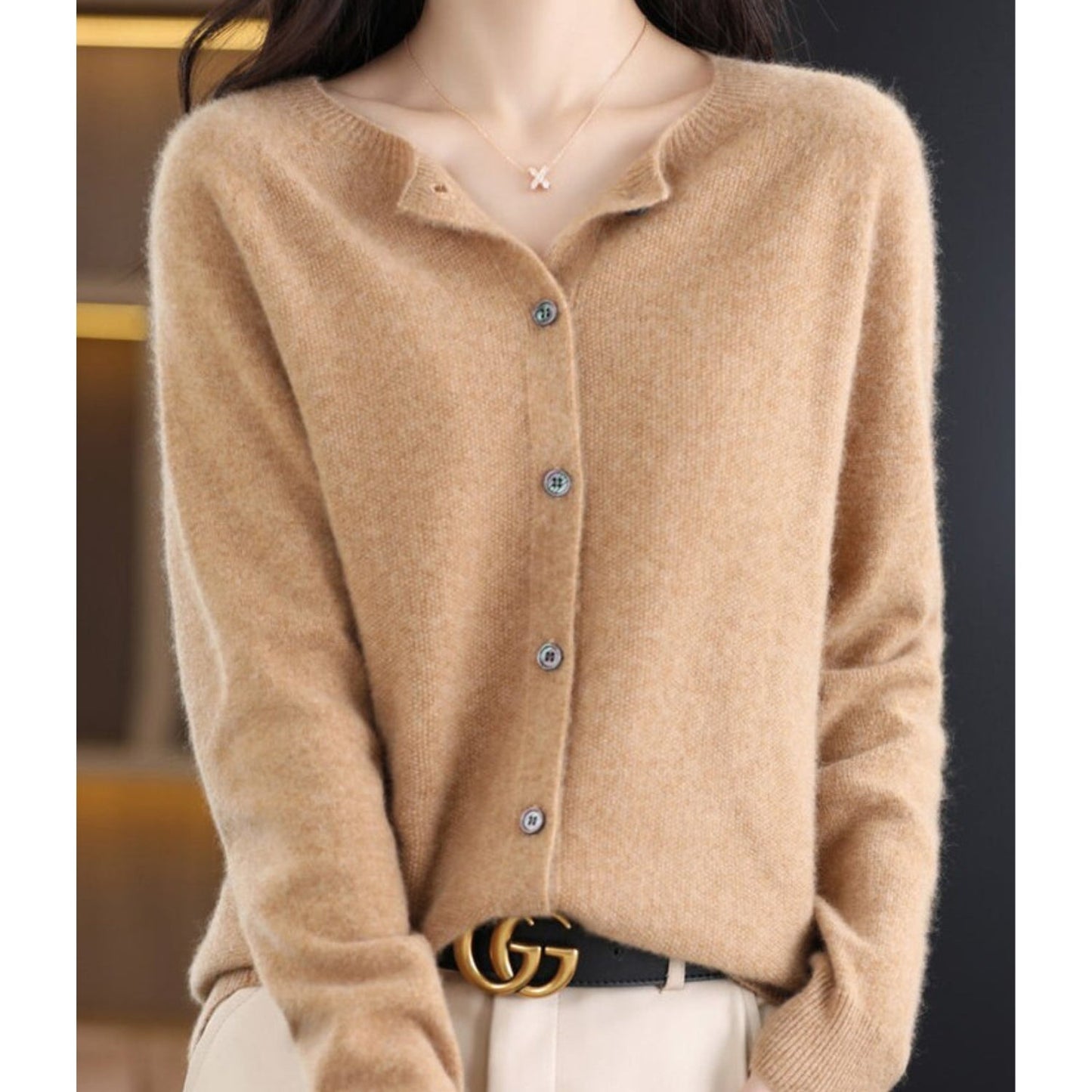 Image of Rosemary | Women's Button-Down Fitted Cardigan