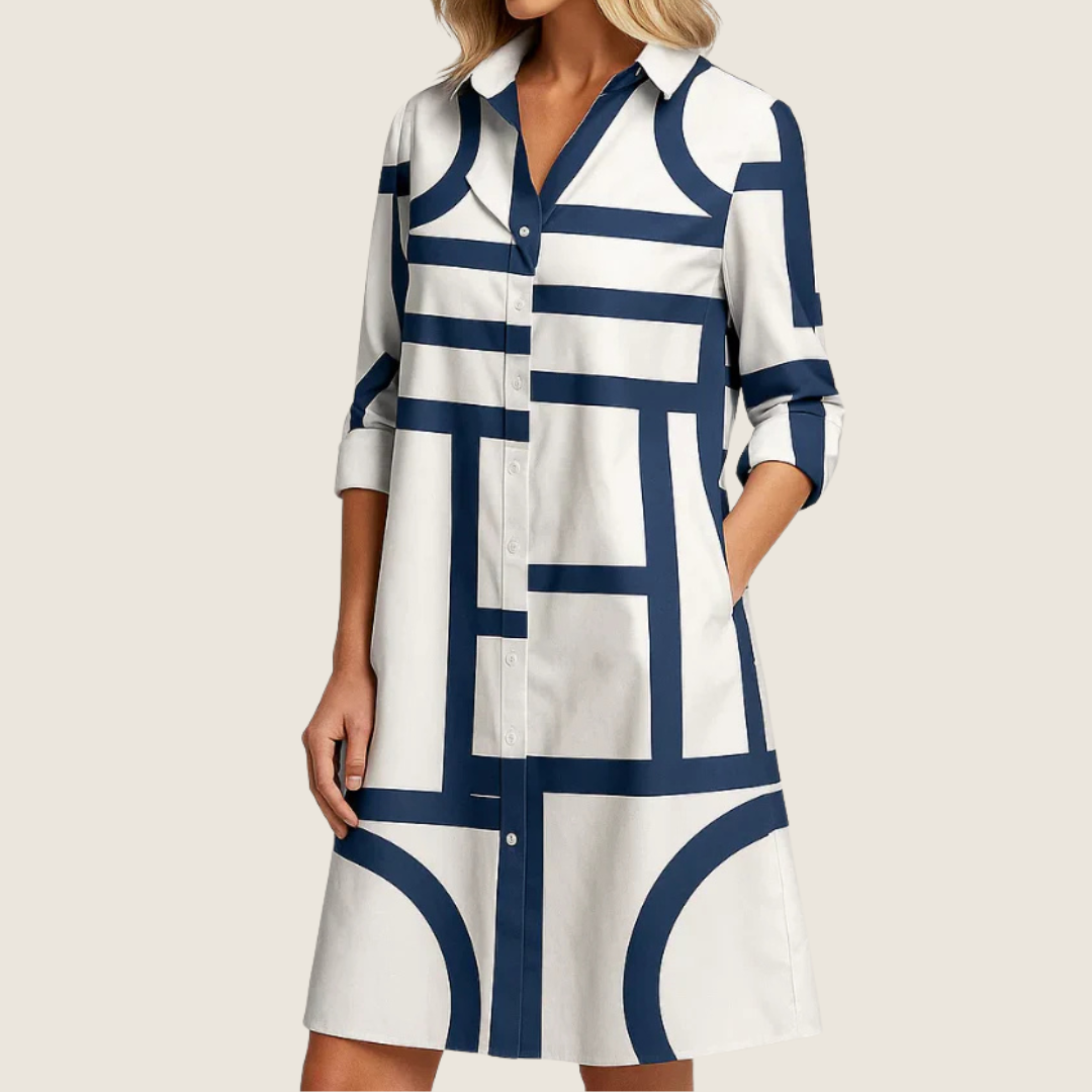 Classic Fit Women's Midi A-Line Dress - Olytrend