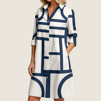 Classic Fit Women's Midi A-Line Dress - Olytrend