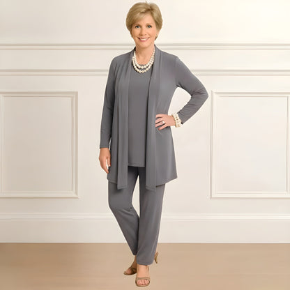 Soft Knit Cardigan Pants Outfit Set