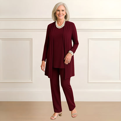 Soft Knit Cardigan Pants Outfit Set