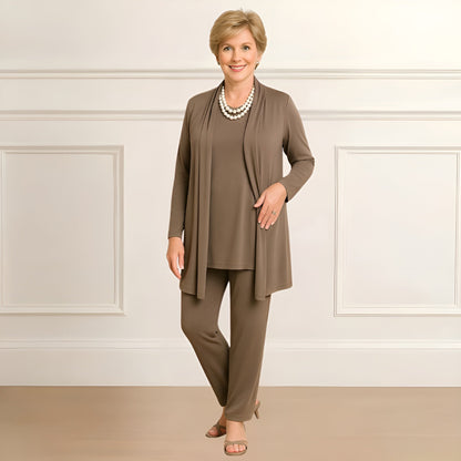 Soft Knit Cardigan Pants Outfit Set - Olytrend