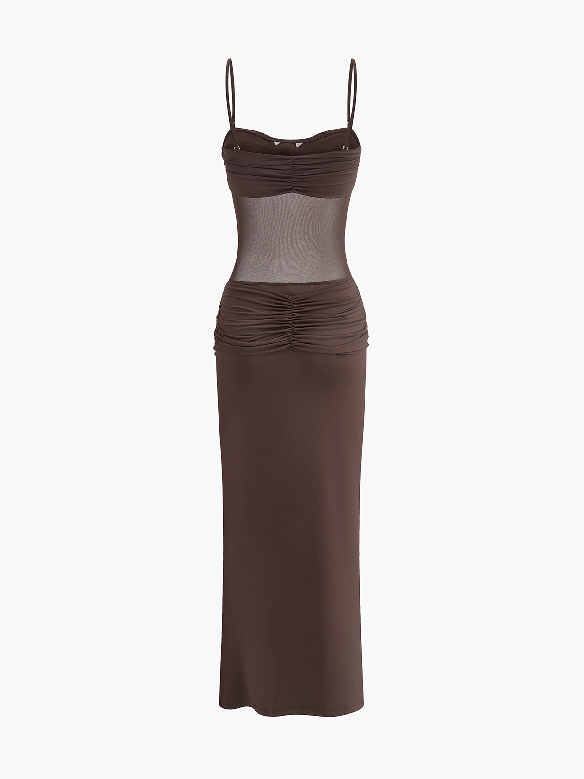 Textured Fit Lace Trim Tie Waist Dress