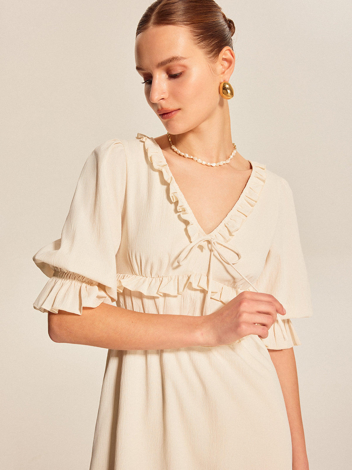 Floral Gathered Waist Summer Dress