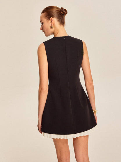 Floral Keyhole Neckline Ruffle Trim Dress