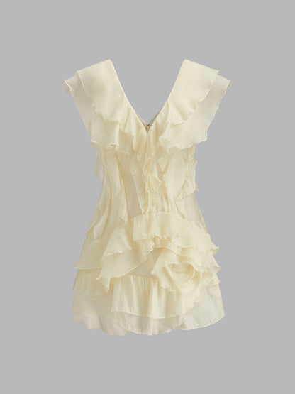 Floral Chiffon Dress No Belt Included