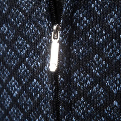 Runia - Knitted Cardigan for Men-Blue-gray-S-Nora Luxe