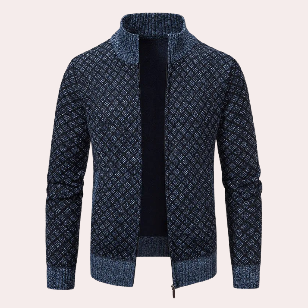 Cozy Mens Knit Sweater Cardigan - Pexav