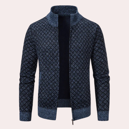Cozy Mens Knit Sweater Cardigan - Pexav