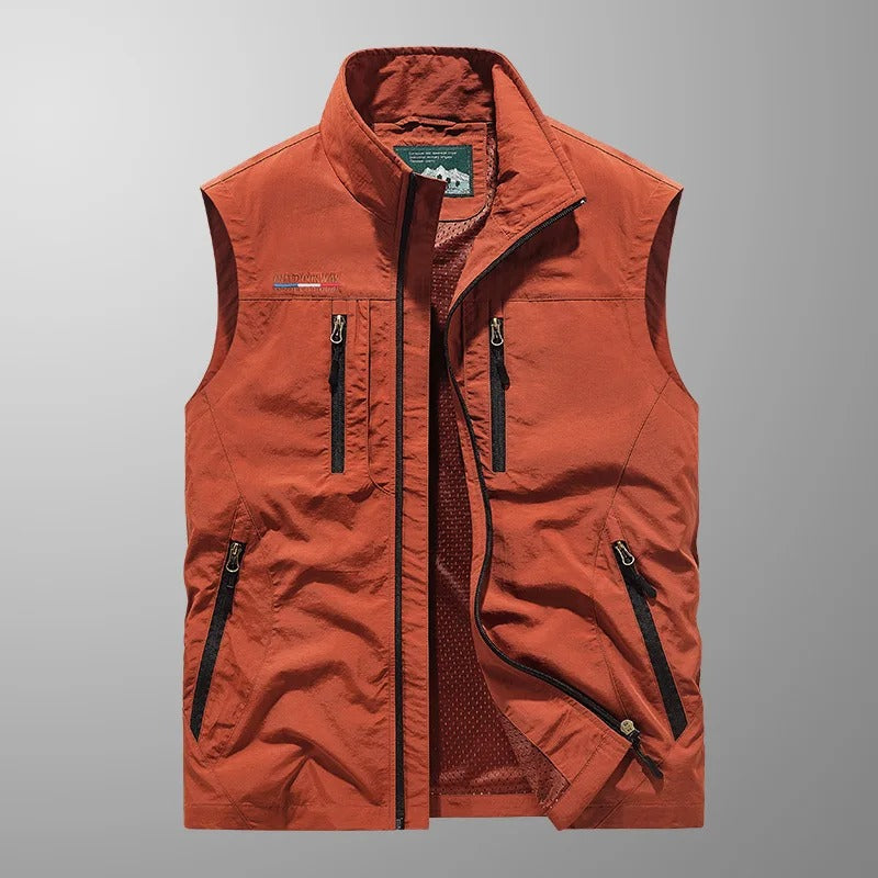 Waterproof Men's Zip Up Outdoor Vest - Olytrend
