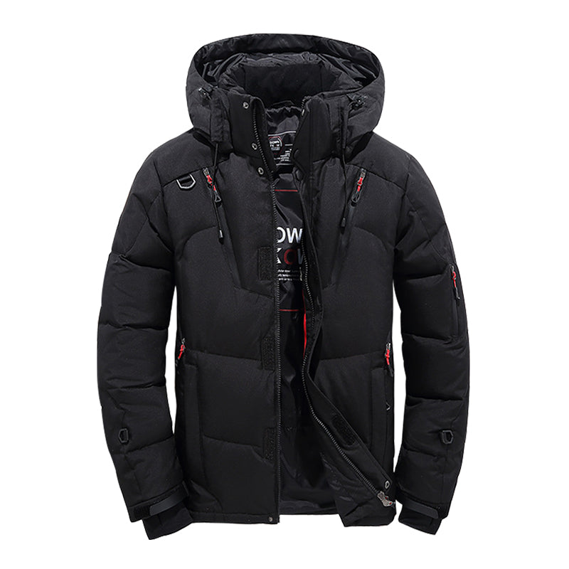 Warm Men's Down Hooded Parka Jacket