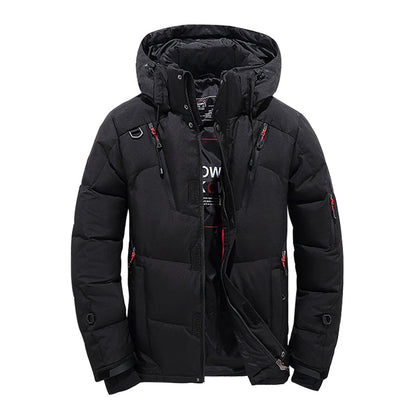 Warm Men's Down Hooded Parka Jacket