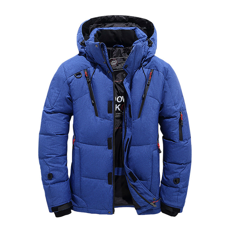 Warm Men's Down Hooded Parka Jacket