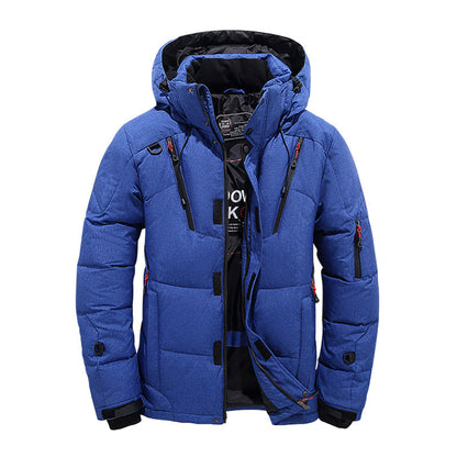 Warm Men's Down Hooded Parka Jacket