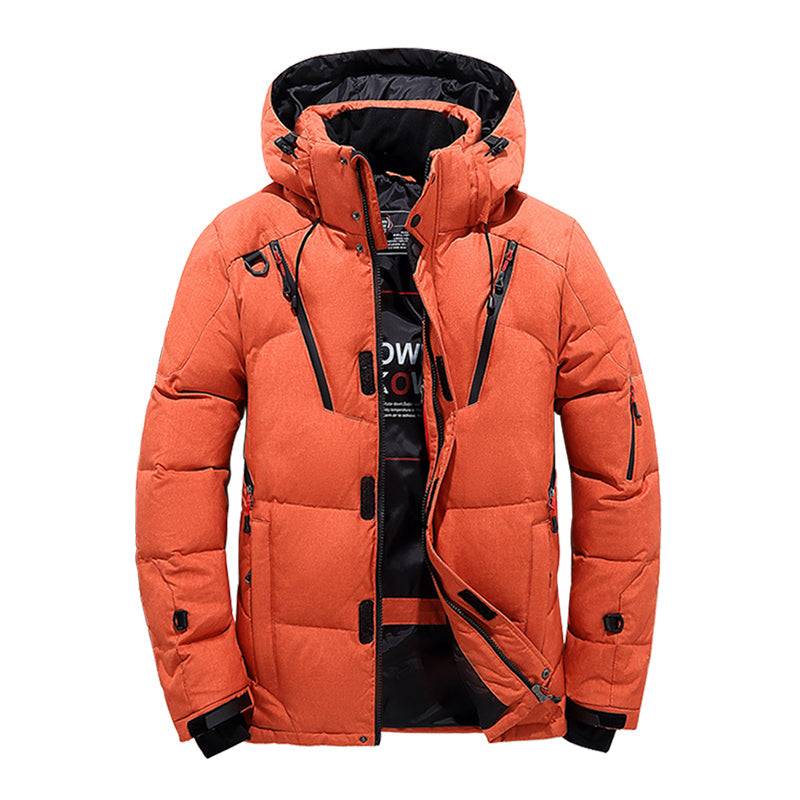 Warm Men's Down Hooded Parka Jacket