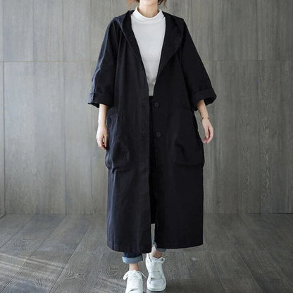 Women's Long Water-Resistant Parka Coat