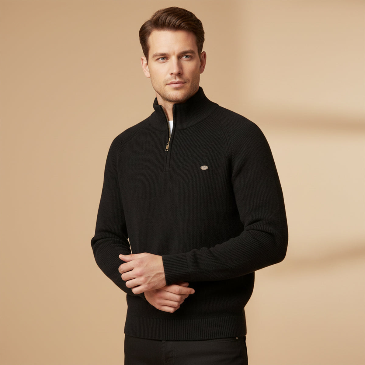 Classic Men's Cotton Quarter Zip Jumper Sweater