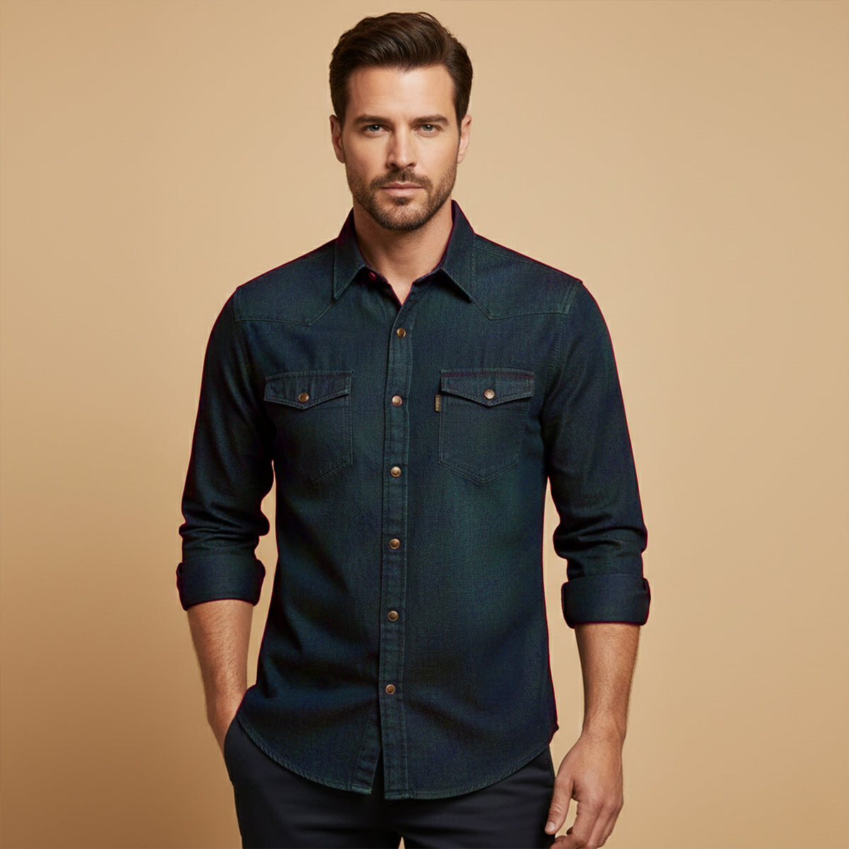 Classic Blue Jeans Shirt for Men