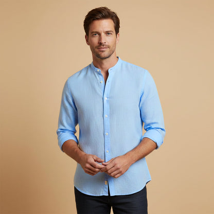 Lightweight Breathable Linen Mens Shirt Loose Fit