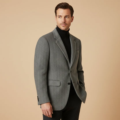 Timeless Men's Wool Tweed Blazer Jacket