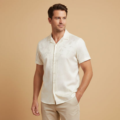 Smooth Silk Mens Dress Shirt