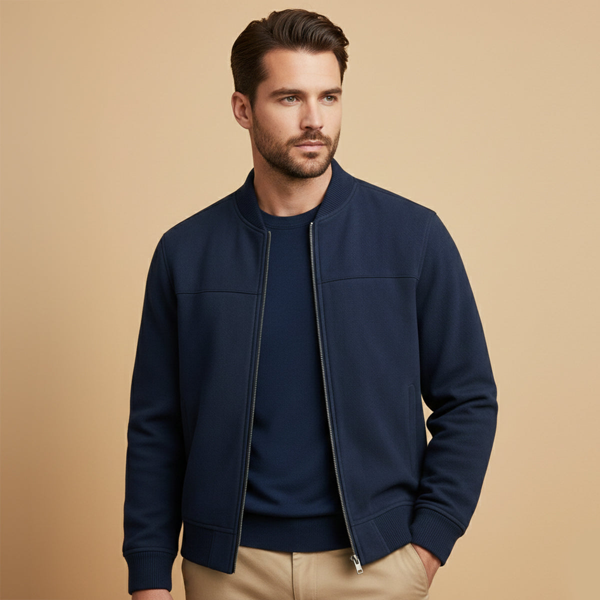 Luxury Mens Suede Leather Autumn Jacket