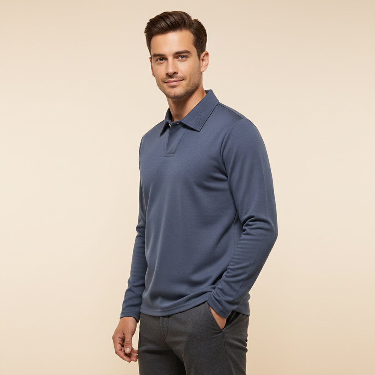 Classic Casual Mens Cotton Long Sleeve Shirt